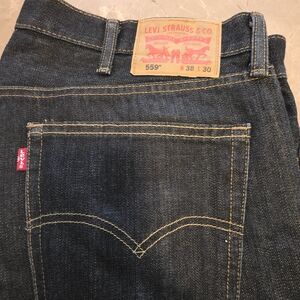 Levi's Men's 38x30 Dark Blue Relaxed Jeans